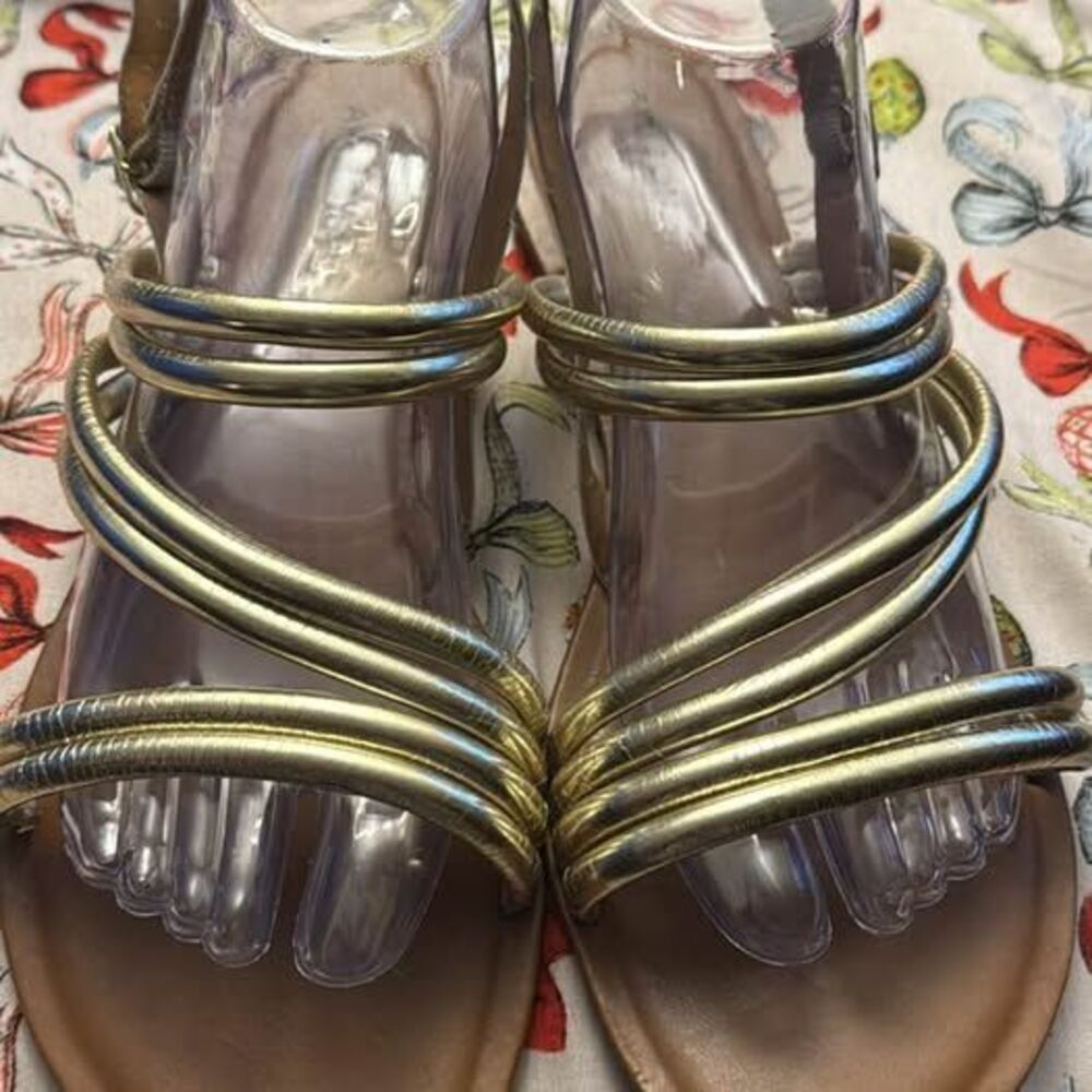 Arizona Metallic Gold Sandals-Size 11